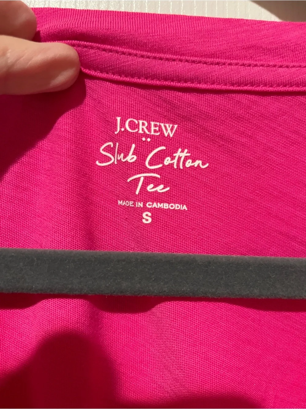 J Crew Pink “Slub Cotton Tee” Size Small NWT
